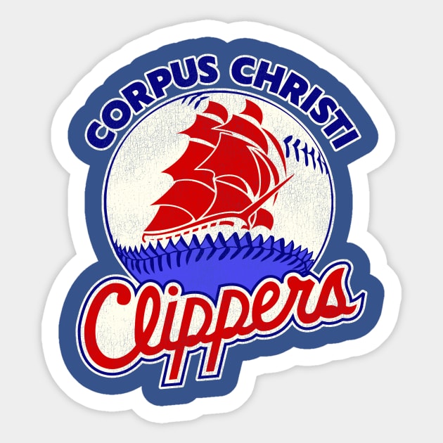 Defunct Corpus Christi Clippers Baseball Team Sticker by Defunctland